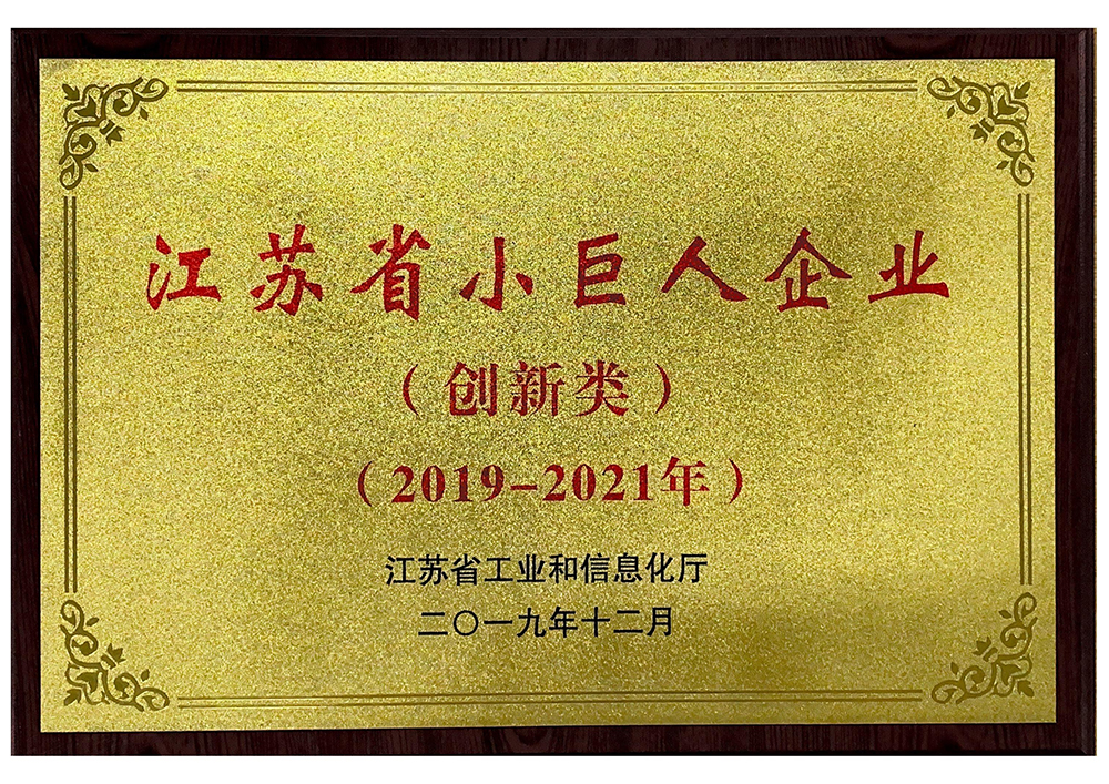 江蘇省小巨人企業——獎牌